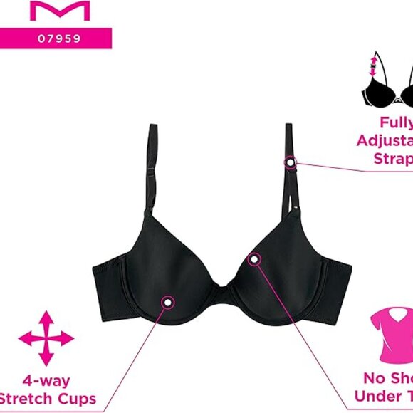 **Maidenform** Women's One Fab Fit Everyday Demi Underwire Bra 7959 - Picture 3 of 5